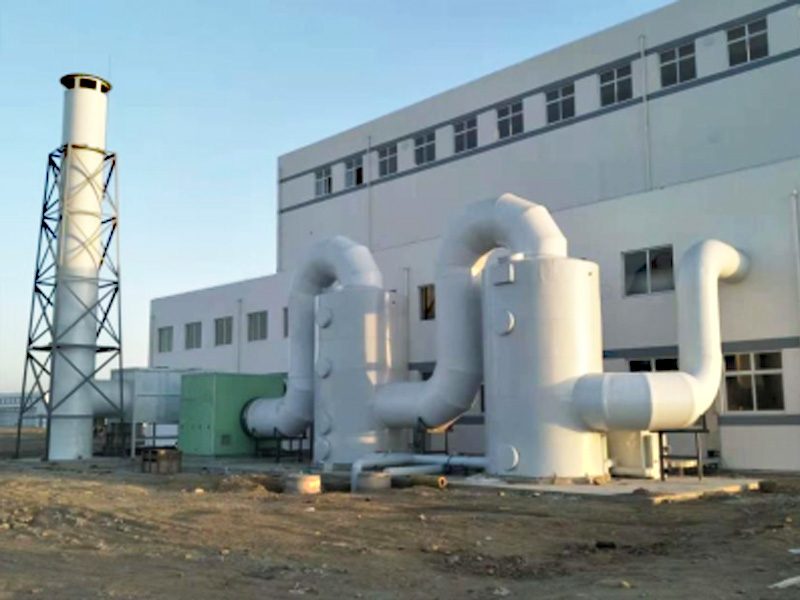 中小風量單套洗滌塔＋活性炭吸附設備